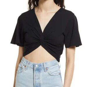 Melrose and Market Knot Front Crop Top